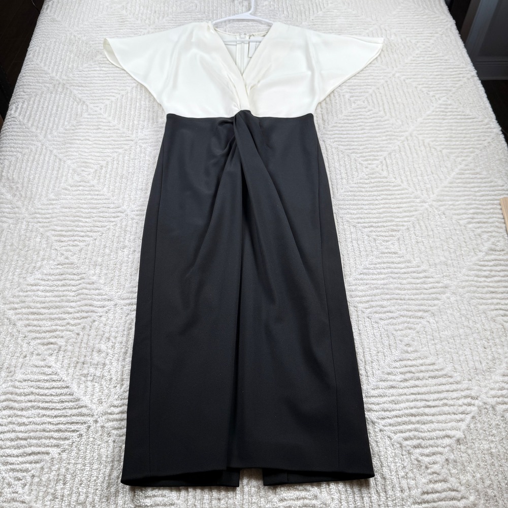 Ted Baker London Dress 3 NWT Black White Bodycon Midi Party Cocktail Date Event - Picture 1 of 16